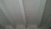 tetto in legno lamellare bianco