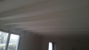 tetto in legno lamellare bianco 